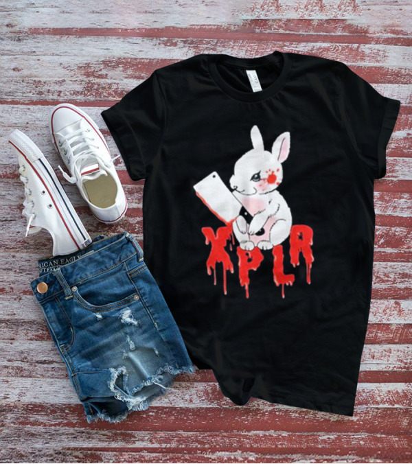 XPLR Bloodstained Rabbit With Cleaver T-Shirt
