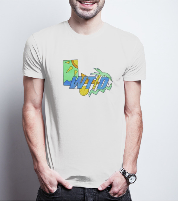 WTID 90s Retro Tropical Sun Palm T-Shirt