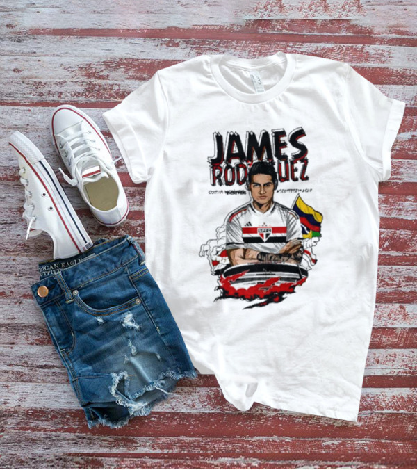 James Rodriguez Sao Paulo Football Colombia Flag T-Shirt