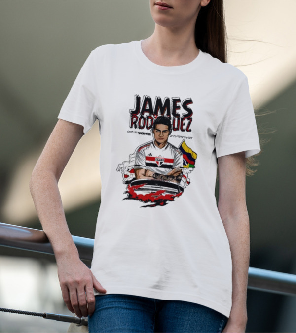 James Rodriguez Sao Paulo Football Colombia Flag T-Shirt
