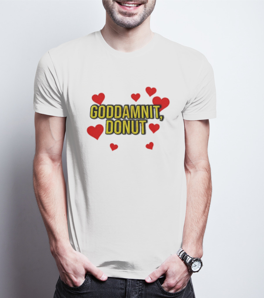 Dungeoncrawlercarl Goddamnit Donut Red Hearts T-Shirt