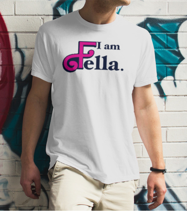 Nafo I Am Fella Bold Swirl Lettering T-Shirt