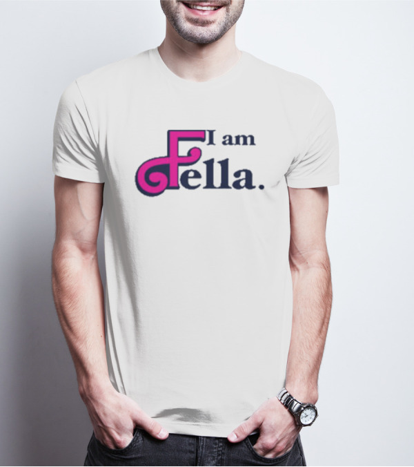 Nafo I Am Fella Bold Swirl Lettering T-Shirt