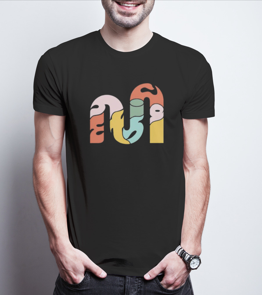 Mythical Groove Psychedelic Colorful Typography T-Shirt
