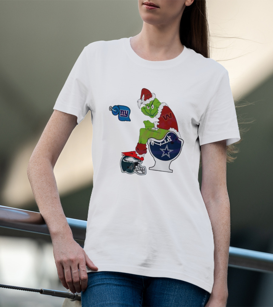 The Grinch New York Giants Dallas Cowboys Philadelphia Eagles Washington Commanders NFL Rivalry T-Shirt