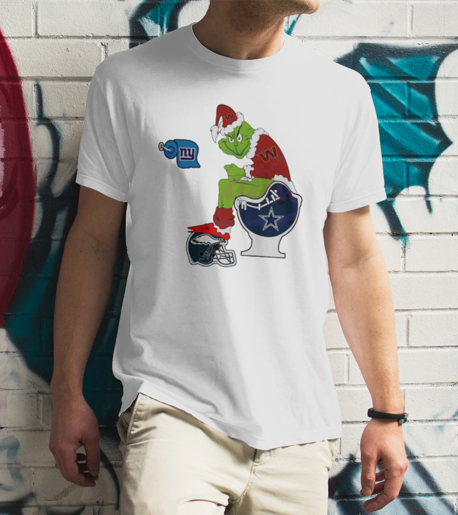 The Grinch New York Giants Dallas Cowboys Philadelphia Eagles Washington Commanders NFL Rivalry T-Shirt