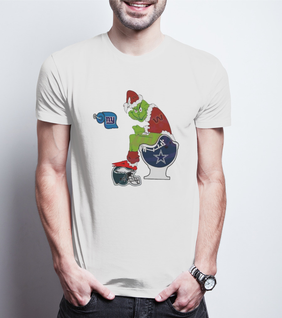 The Grinch New York Giants Dallas Cowboys Philadelphia Eagles Washington Commanders NFL Rivalry T-Shirt