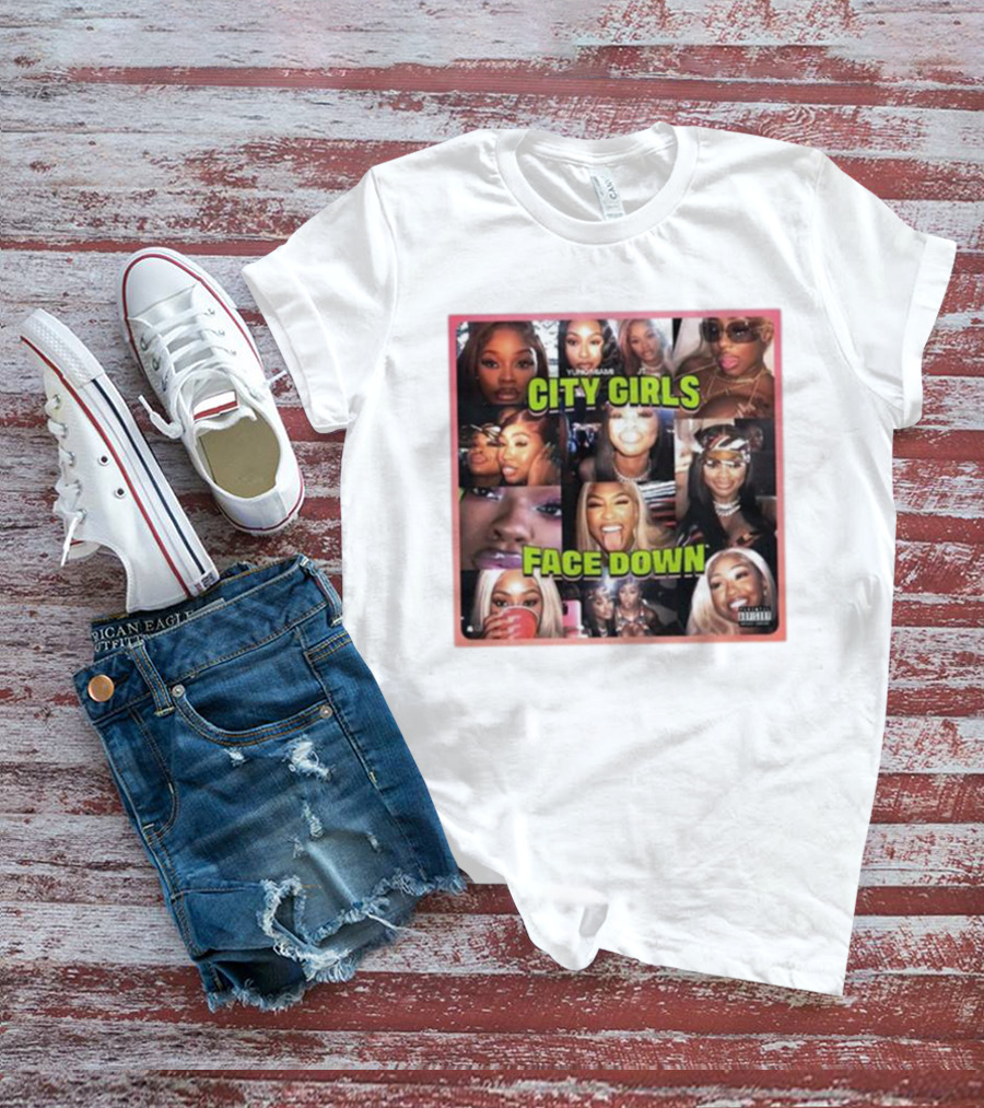 Citygirls Yung Miami Jt City Girls Face Down Parental Advisory T-Shirt