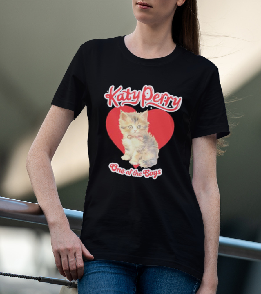 Katy Perry One Of The Boys Cat Heart T-Shirt