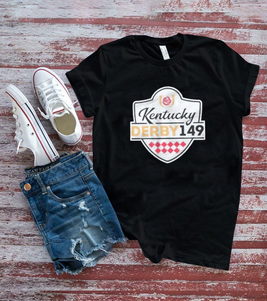 Kentucky Derby 149 Shield Logo Store 47 Black Premier Franklin T-Shirt