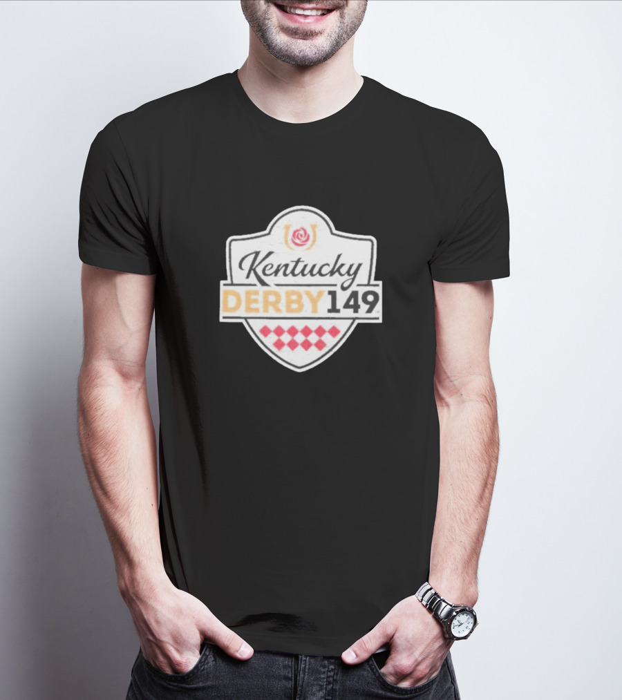 Kentucky Derby 149 Shield Logo Store 47 Black Premier Franklin T-Shirt