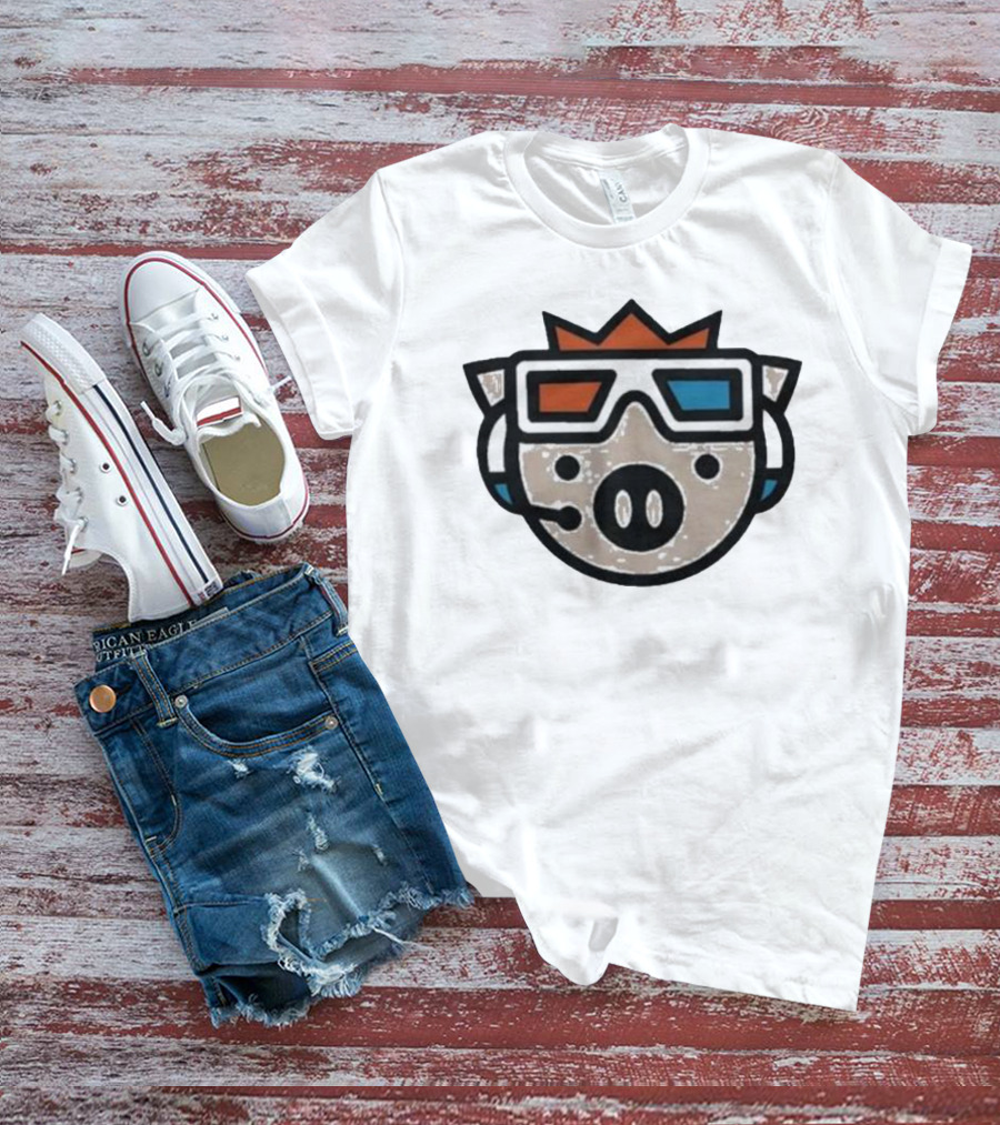 Technoblade Pig With 3D Glasses And Headset T-Shirt