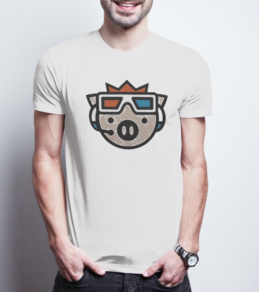 Technoblade Pig With 3D Glasses And Headset T-Shirt