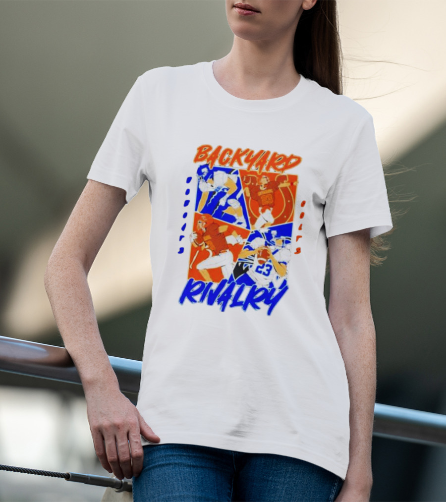 BACKYARD RIVALRY BOBCATS COLTS FOOTBALL GAME DAY MATCHUP T-Shirt