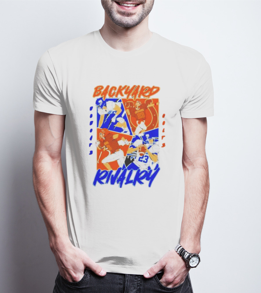 BACKYARD RIVALRY BOBCATS COLTS FOOTBALL GAME DAY MATCHUP T-Shirt