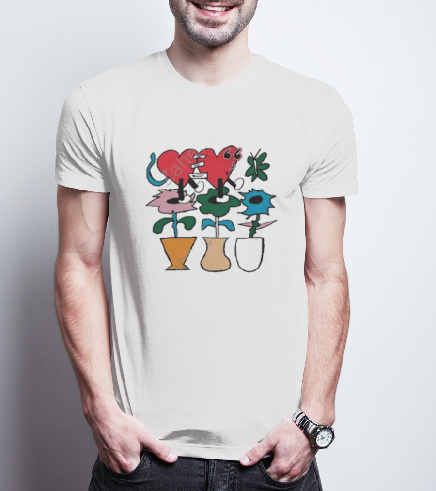 Knuckle Puck Losing What We Love New Red Heart Green Flowers Blue Blooms T-Shirt