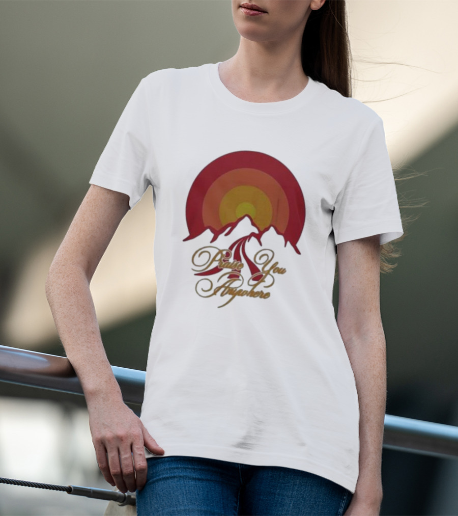 Praise You Anywhere Retro Mountain Sunset T-Shirt