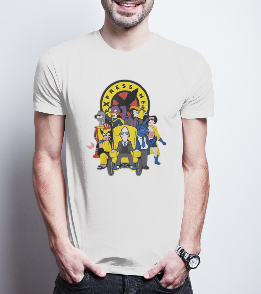 Express Men Futurama Meets X-Men Crossover Ensemble T-Shirt