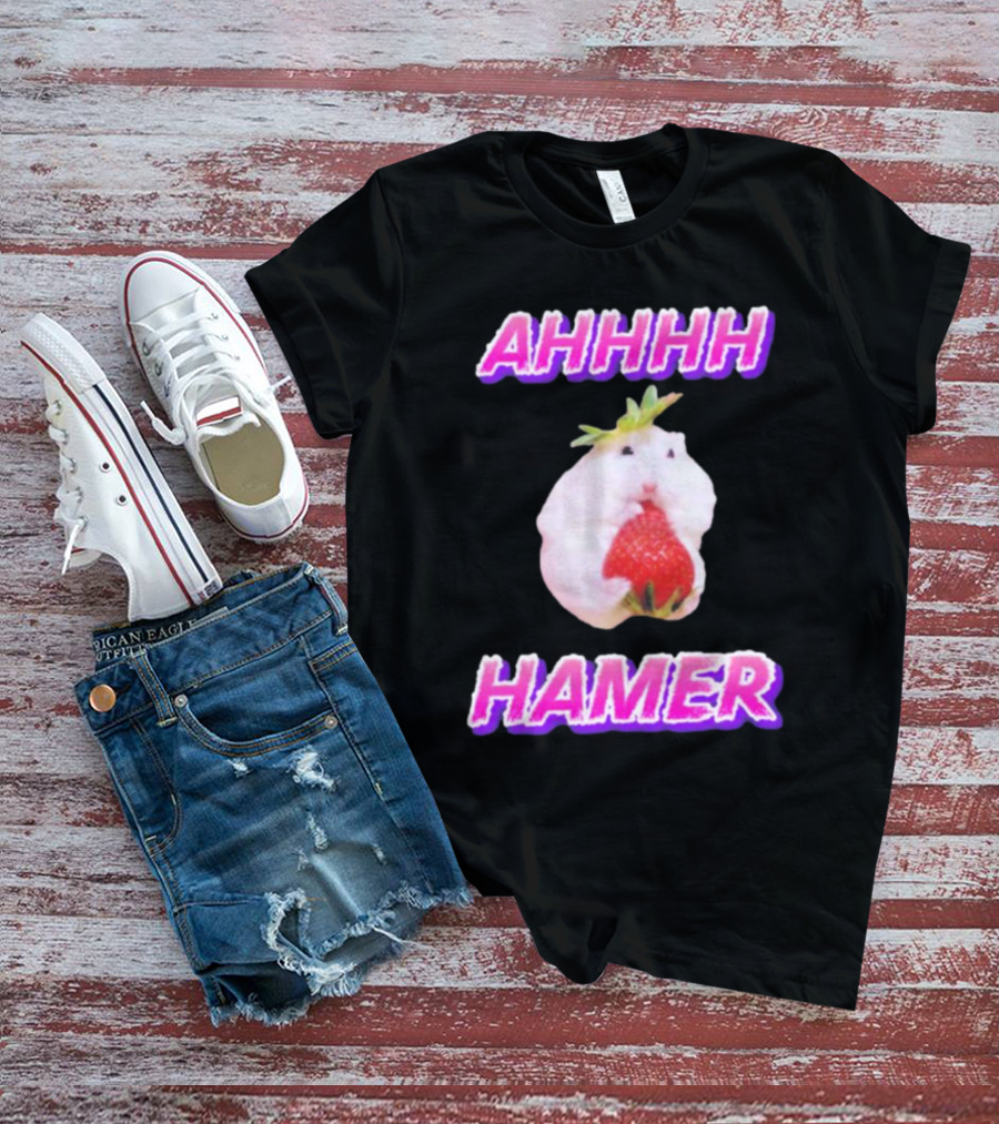 Ahhhh Hamer Strawberry Holding Hamer T-Shirt