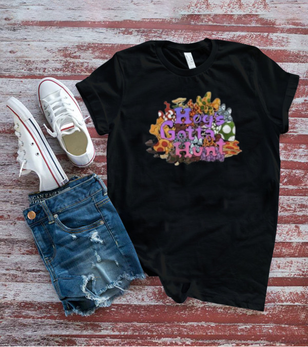 Hog’s Gotta Hunt Psychedelic Mushroom T-Shirt