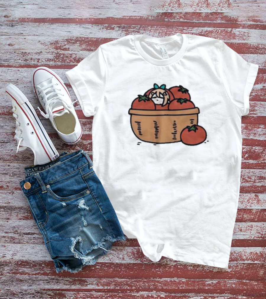 Pomato Anime Character In Tomato Basket T-Shirt