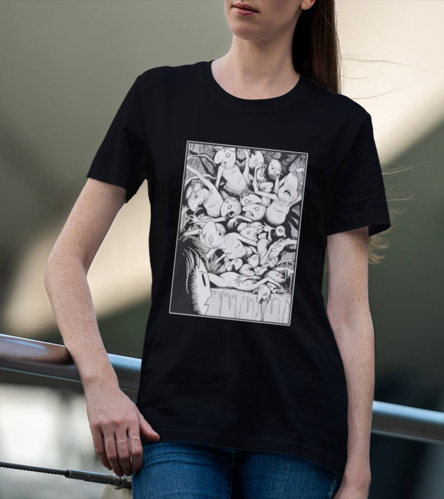 Oneyplays Horror Manga Boys Disturbing Creature Chaos T-Shirt