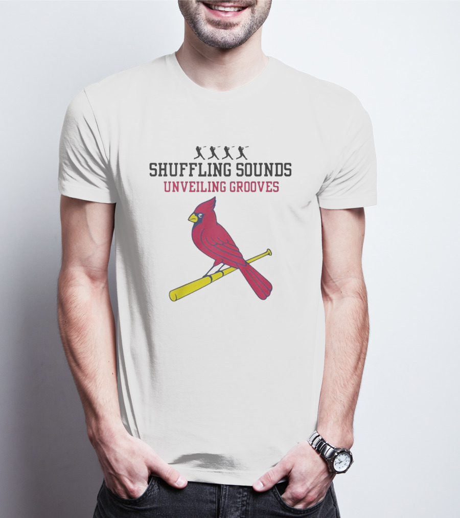 Cardinal Vibes Shuffling Sounds Unveiling Grooves T-Shirt