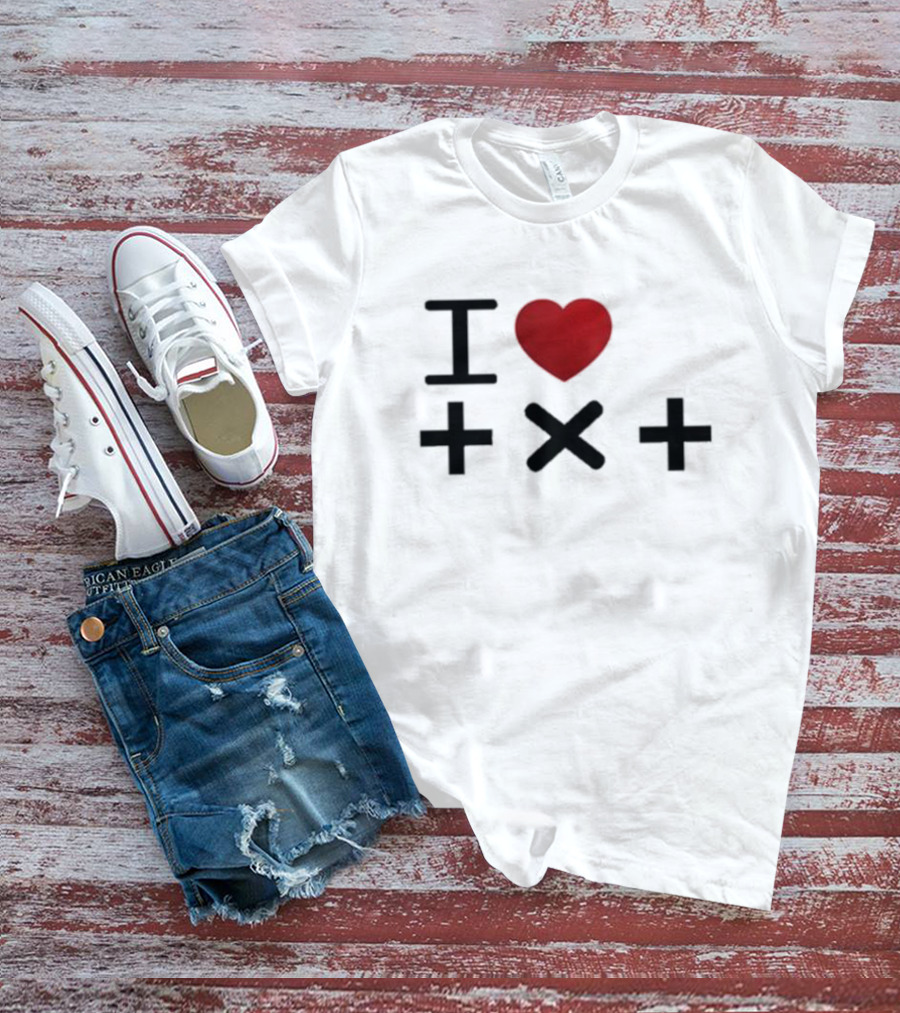 Coi Leray I Heart +x+ Black Red Heart T-Shirt