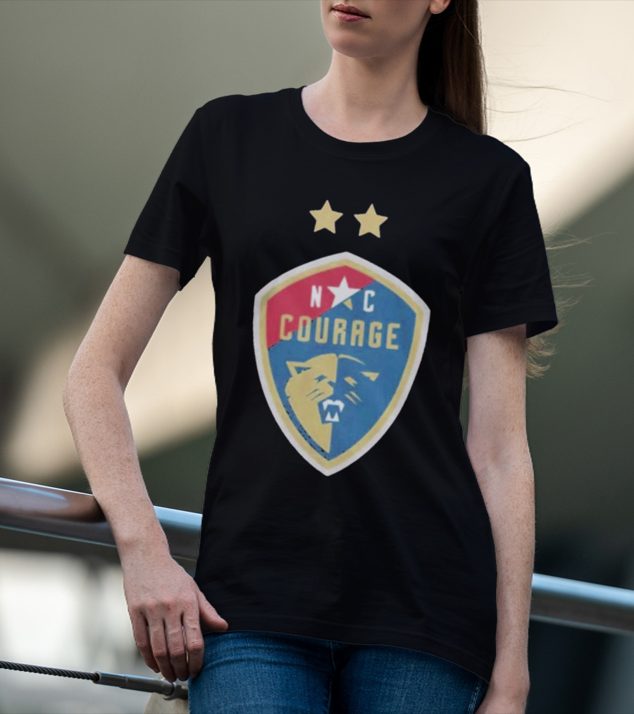 NC Courage Logo Two Stars T-Shirt