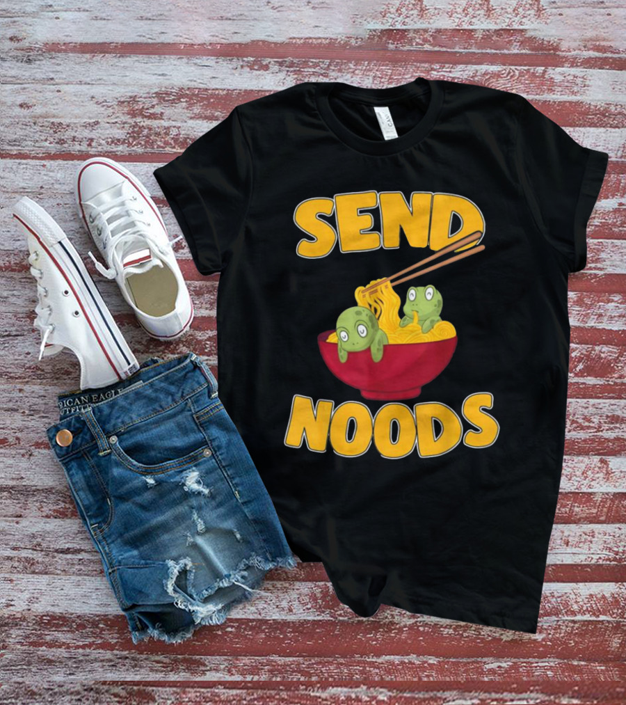 Send Noods Funny Ramen With Turtles T-Shirt