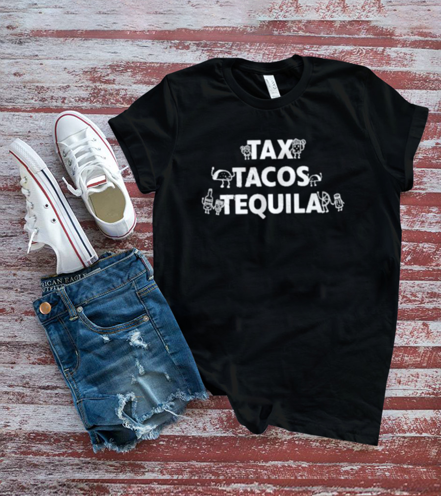 Taco Tax Tequila Fun Icons T-Shirt