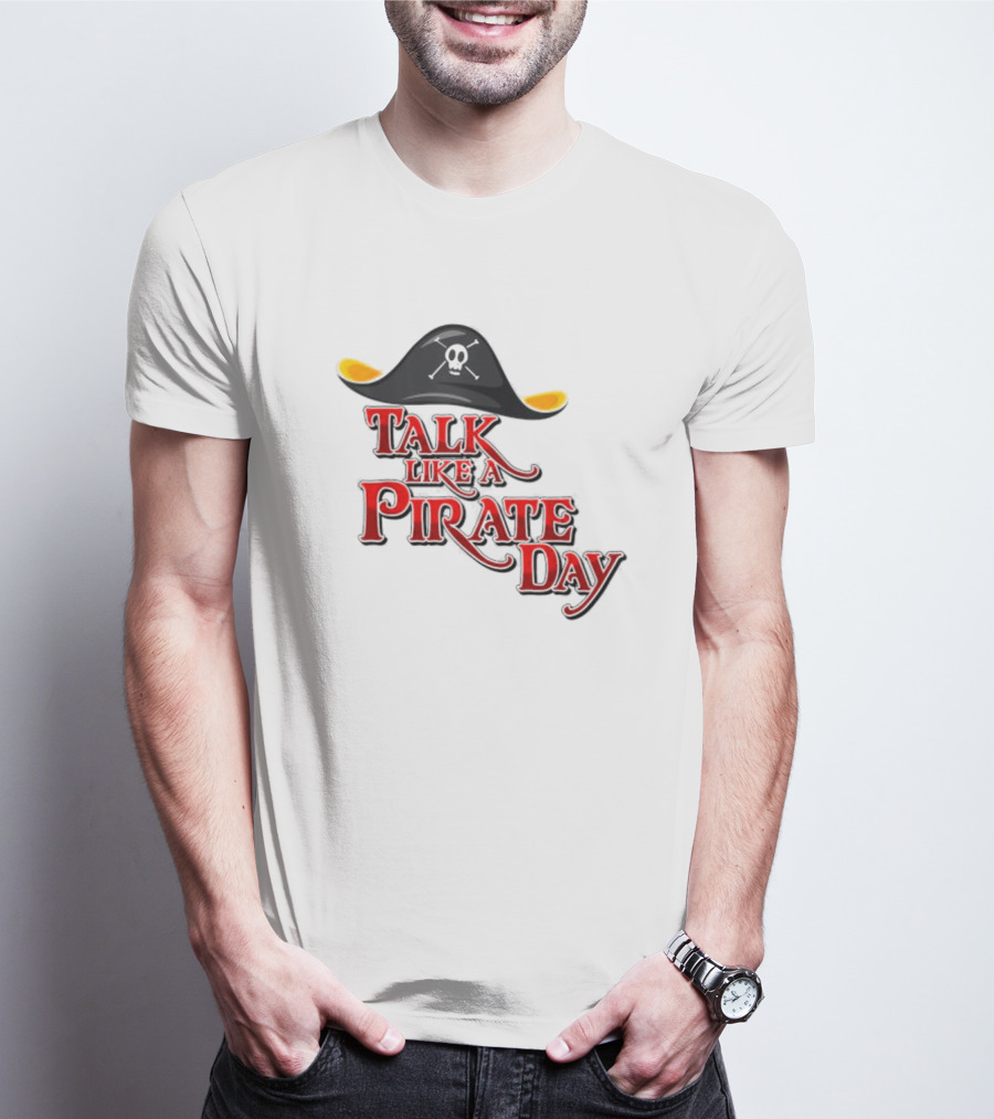 Talk Like A Pirate Day Skull Hat Costume International Pirate Day T-Shirt