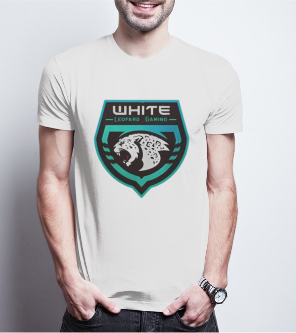 Soardogg Apparel White Leopard Gaming Emblem T-Shirt