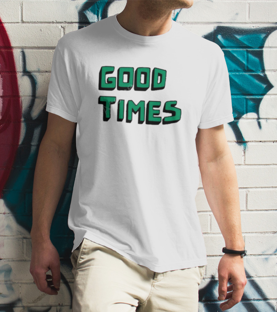 Kylie Minogue Good Times Retro Green Text T-Shirt