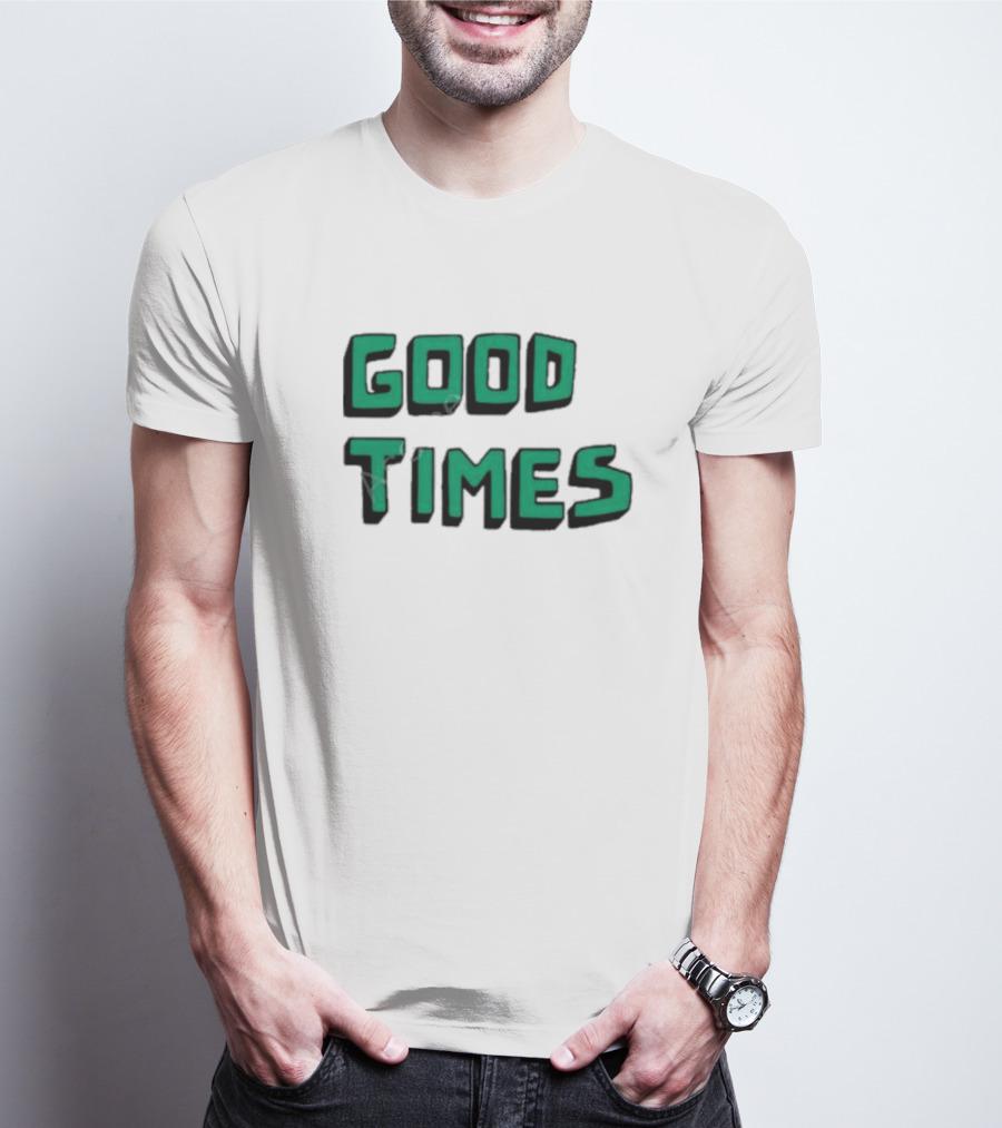 Kylie Minogue Good Times Retro Green Text T-Shirt