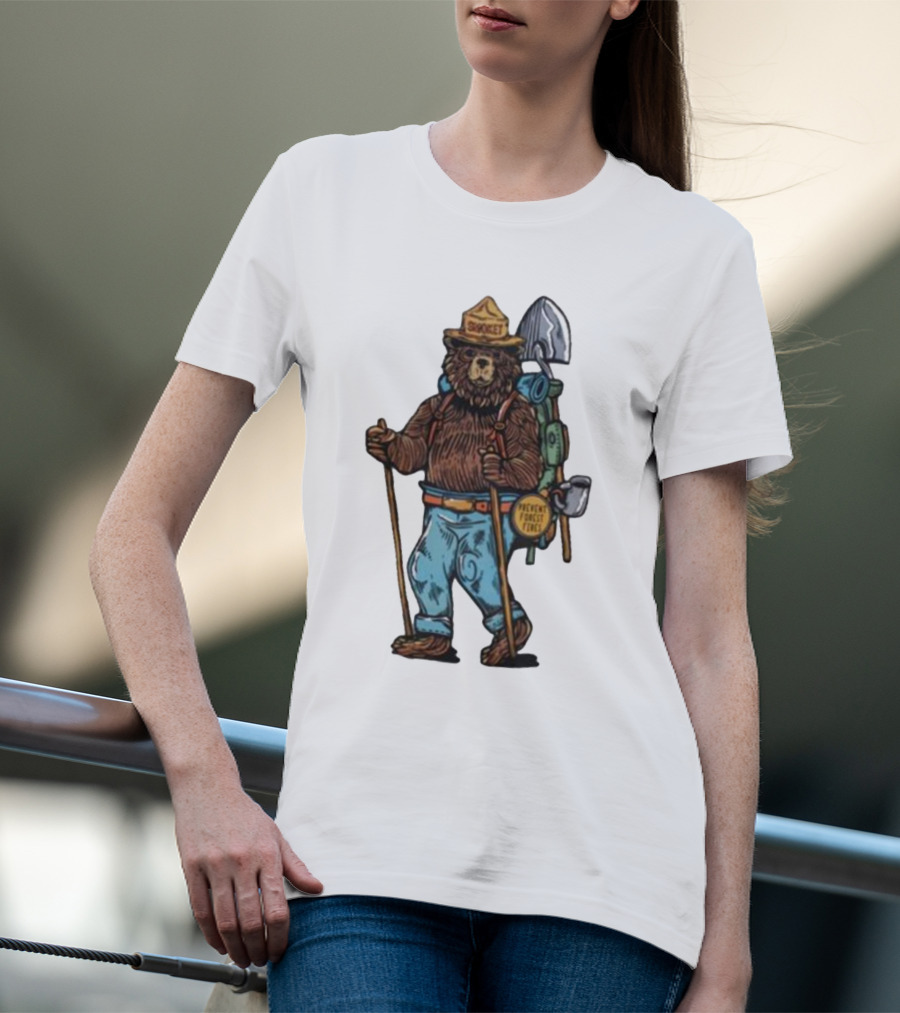 Smokey Bear Prevent Forest Fires Cartoon T-Shirt