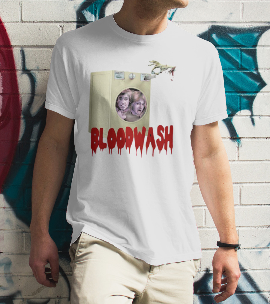 Puppet Combo Bloodwash Horror Laundry Machine With Faces And Monster Hand T-Shirt