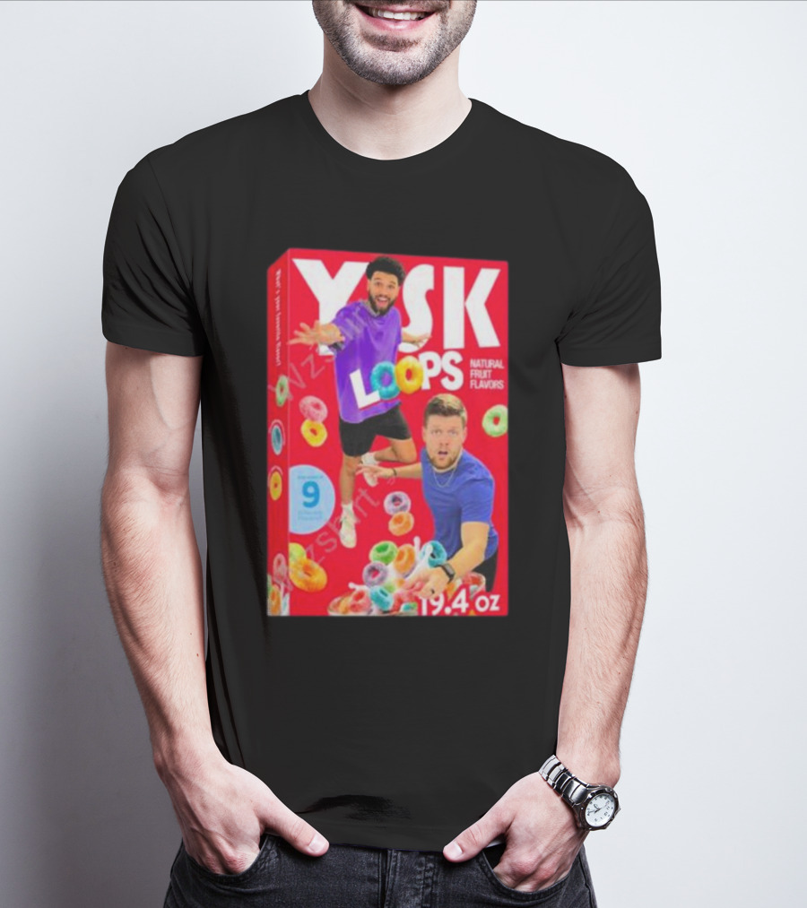 Ysk Loops Cereal Box You Should Know Podcast Natural Fruit Flavors T-Shirt