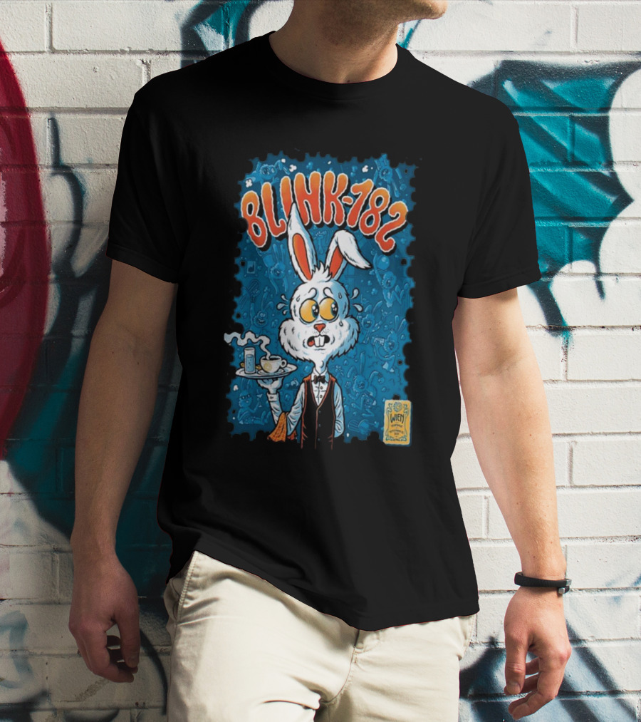 Blink-182 Vienna Wavy-Labyrinth Rabbit Waiter T-Shirt