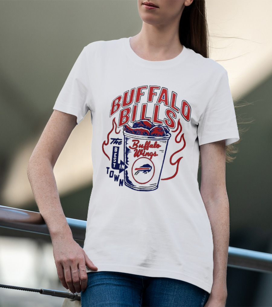 Buffalo Bills Best In Town Buffalo Wings NFL Flavortown Homage T-Shirt