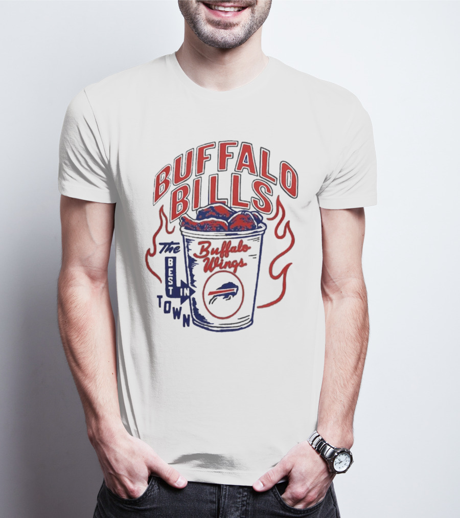Buffalo Bills Best In Town Buffalo Wings NFL Flavortown Homage T-Shirt