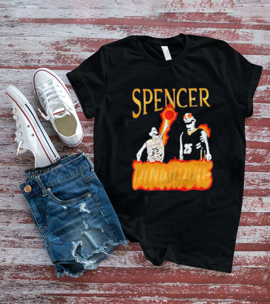 Spencer Dinwiddie Richmond 25 Basketball Flames T-Shirt