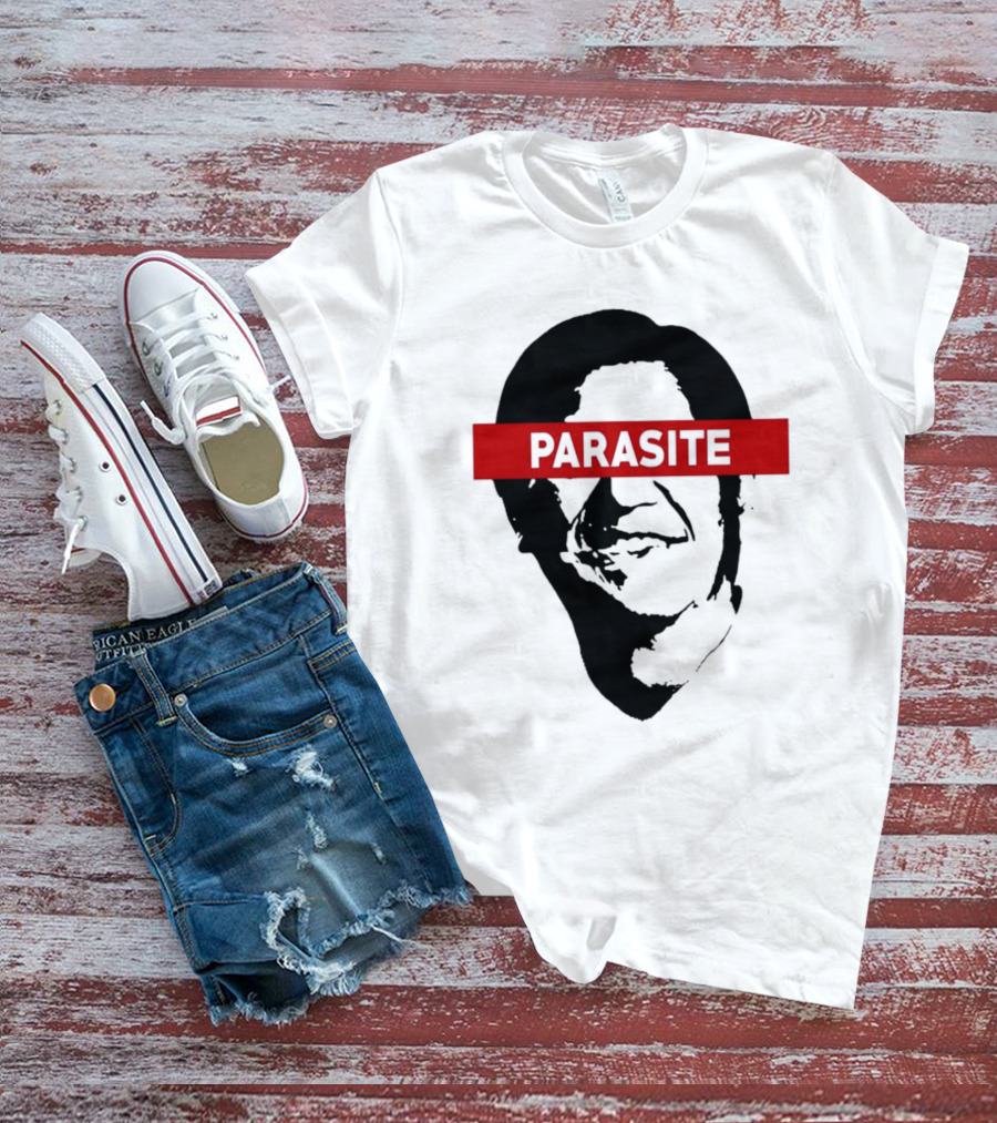 Parasite Davaomigrant Red Bar Face T-Shirt