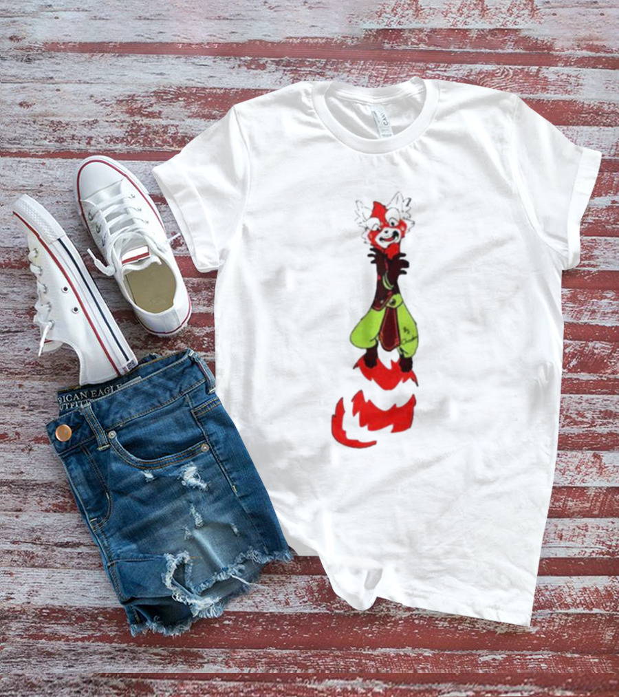 Joseph AK Twoucan Chirenbo Red Panda Standing Green Pants T-Shirt