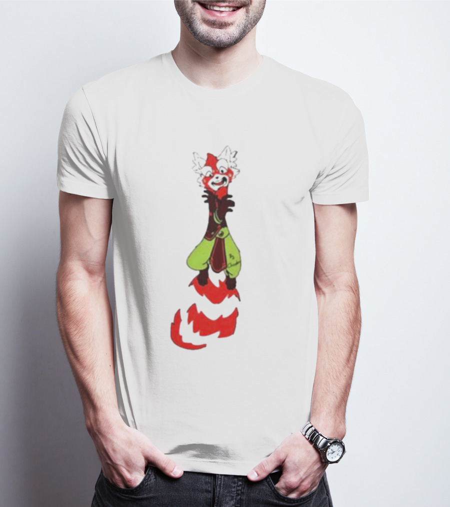 Joseph AK Twoucan Chirenbo Red Panda Standing Green Pants T-Shirt