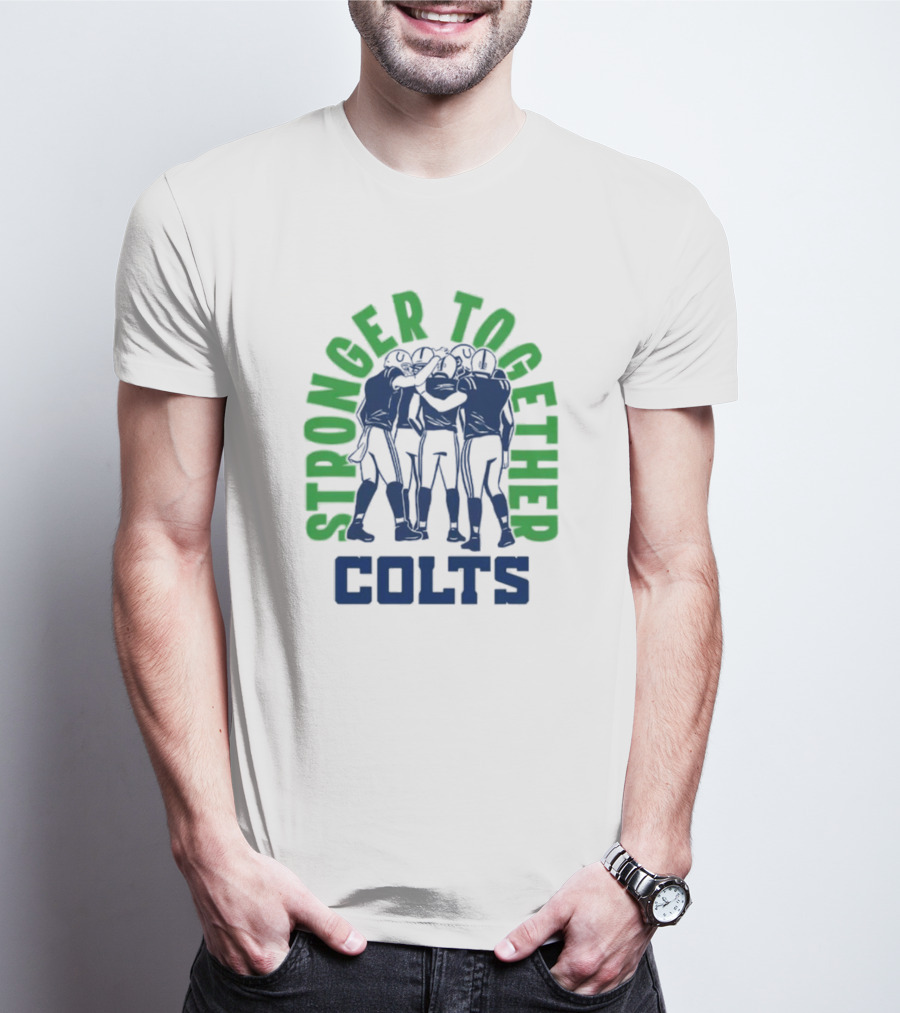Stronger Together Colts Kicking The Stigma Homefield Cream Indianapolis Colts T-Shirt