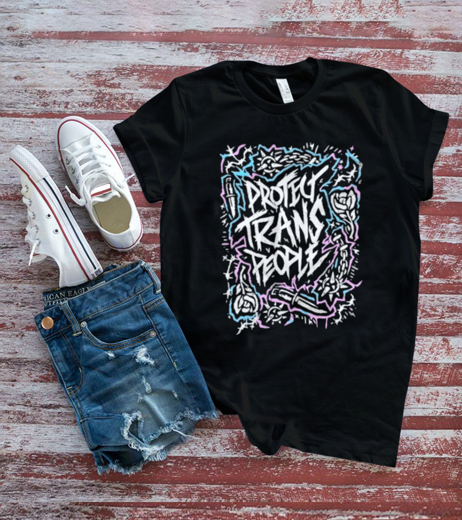 Protect Trans People Knife And Rose T-Shirt
