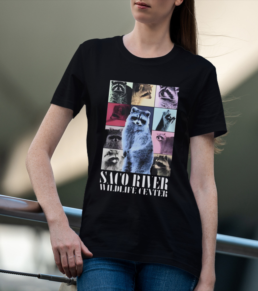 Saco River Wildlife Center Raccoon Collage The Eras Tour T-Shirt