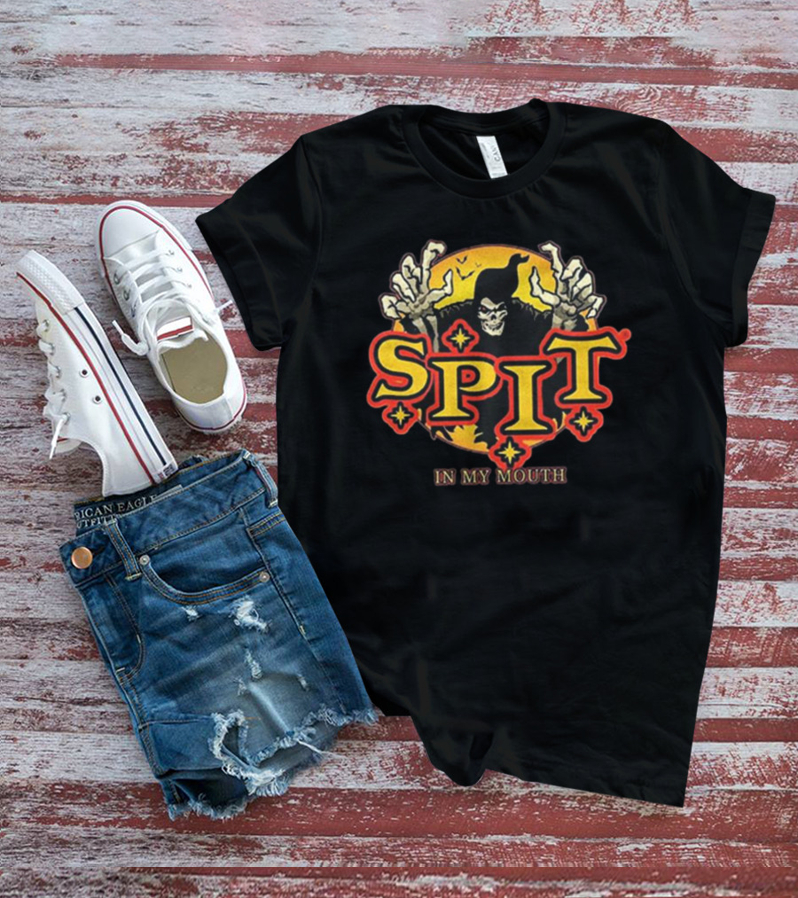 Spirit Halloween Spit In My Mouth Grim Reaper T-Shirt