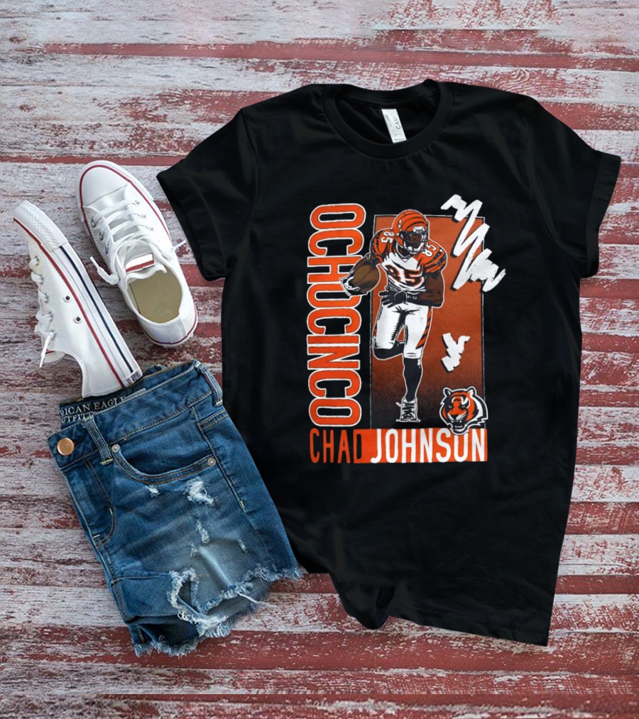 Ochocinco Chad Johnson Cincinnati Bengals Caricature T-Shirt